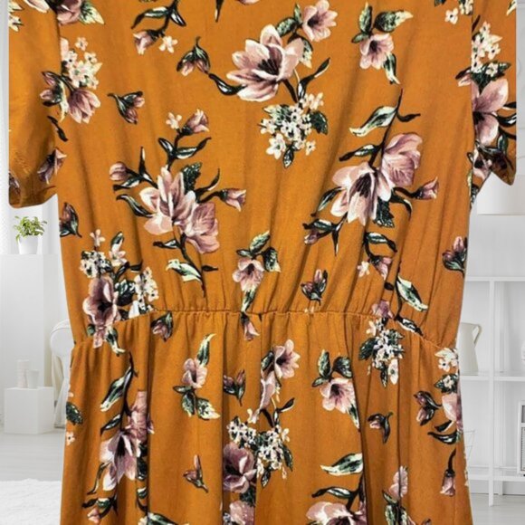 Love Fast Live Hard Boho Floral Summer Wrap Dress - Size Large - Picture 4 of 7